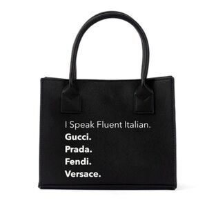 I Speak Fluent Italian Tote - LA Trading Co